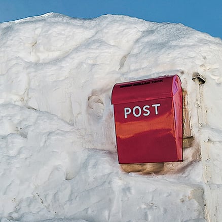 Postbox in the snow